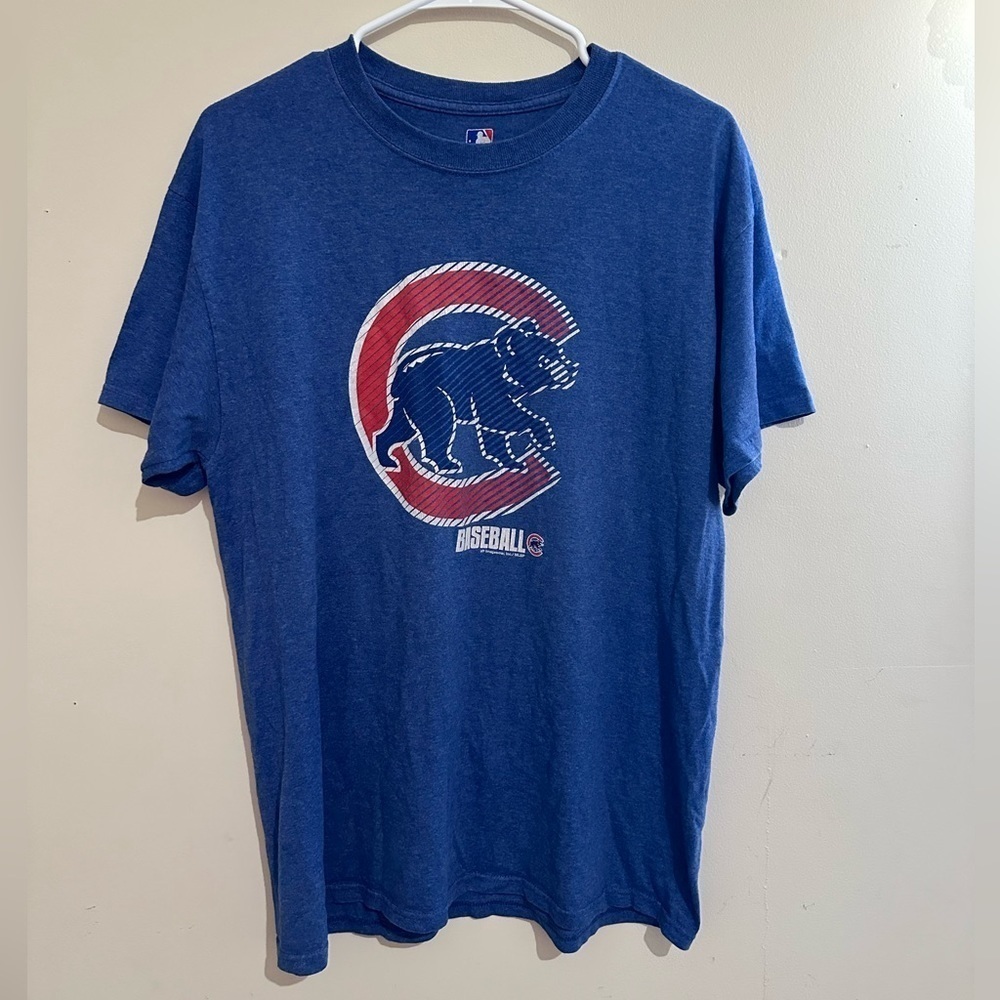 MLB Medium Blue Chicago Cubs Short Sleeve Shirt